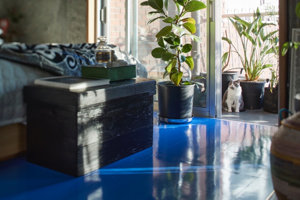 tokyo blue apartment by roovice