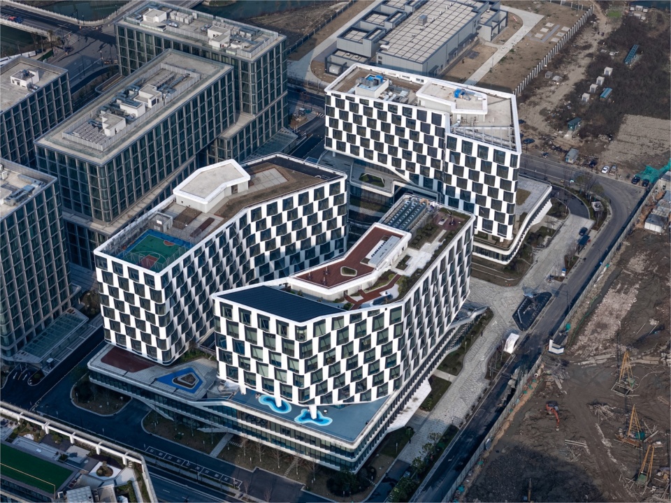 西侧鸟瞰视角 West aerial view ©零壹城市 LYCS