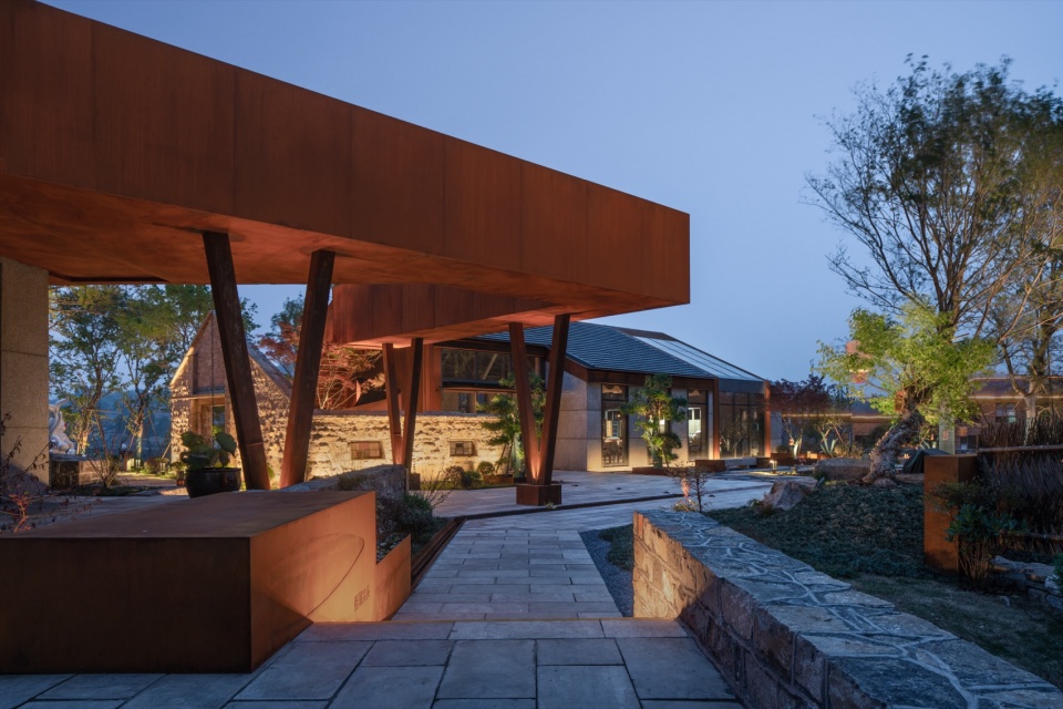 接待区室外@是然建筑摄影 wumingjing huigu nature healing bb by return home technology co