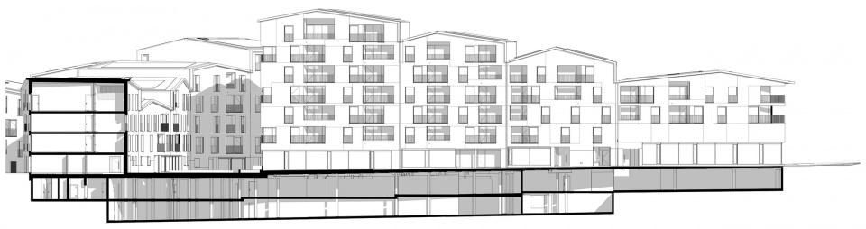 Elevation 2 立面图 2 clos du bourg aigle urban renovation by lemanarc sa