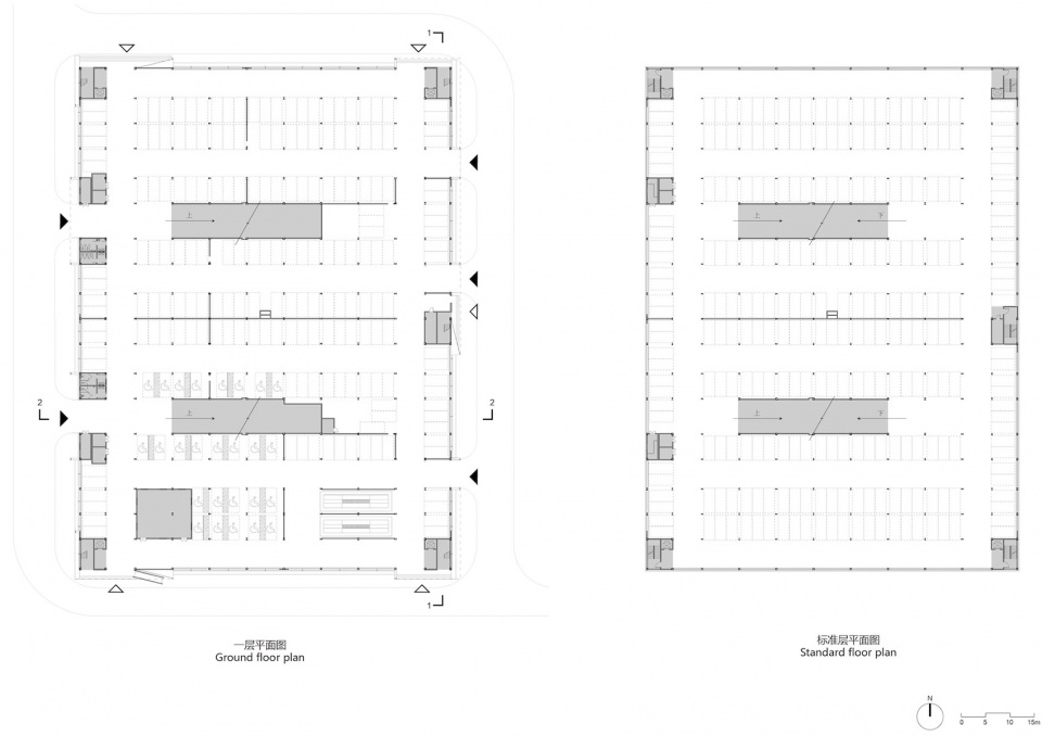 MAT 歌尔停车楼 平面图 parking box goer optics parking building by mat office