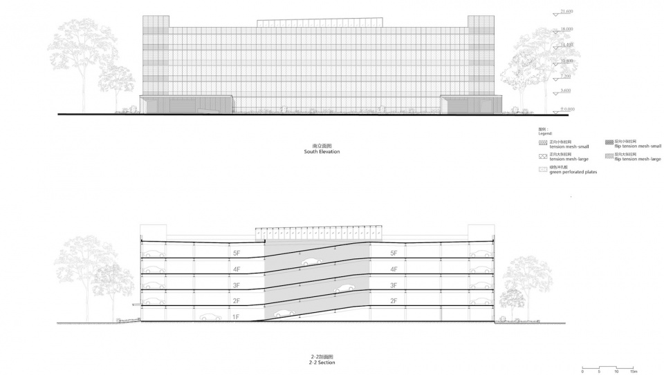 MAT 歌尔停车楼 立面和剖面图2 parking box goer optics parking building by mat office