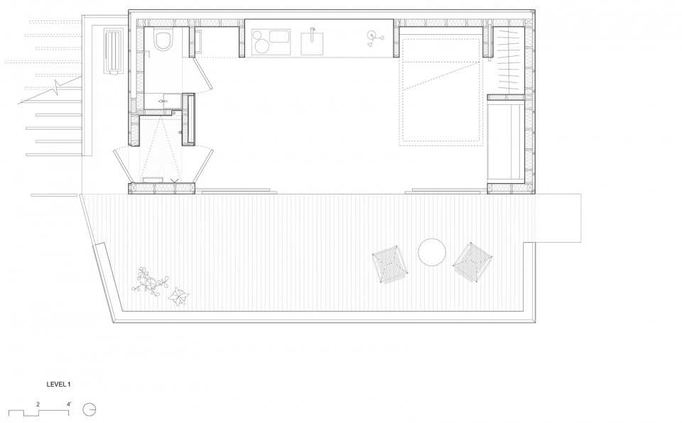 Mork Ulnes Architects Crest ADU DW 01 Plan Level 1 拷贝