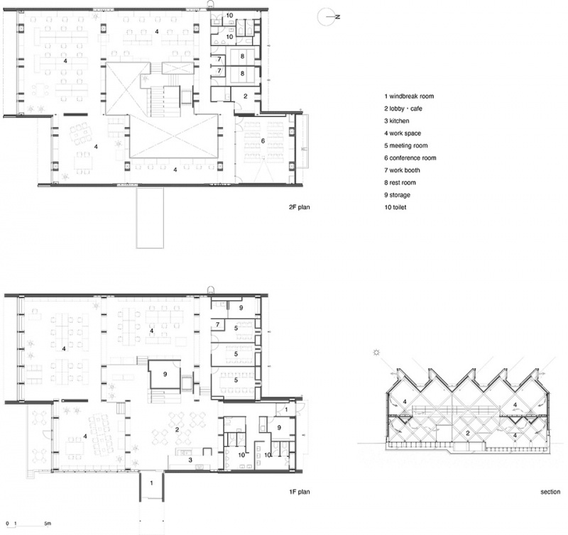 meiken lamwood corp head office by nks2 architects