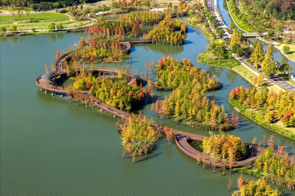ecological restoration of tongjian lake park