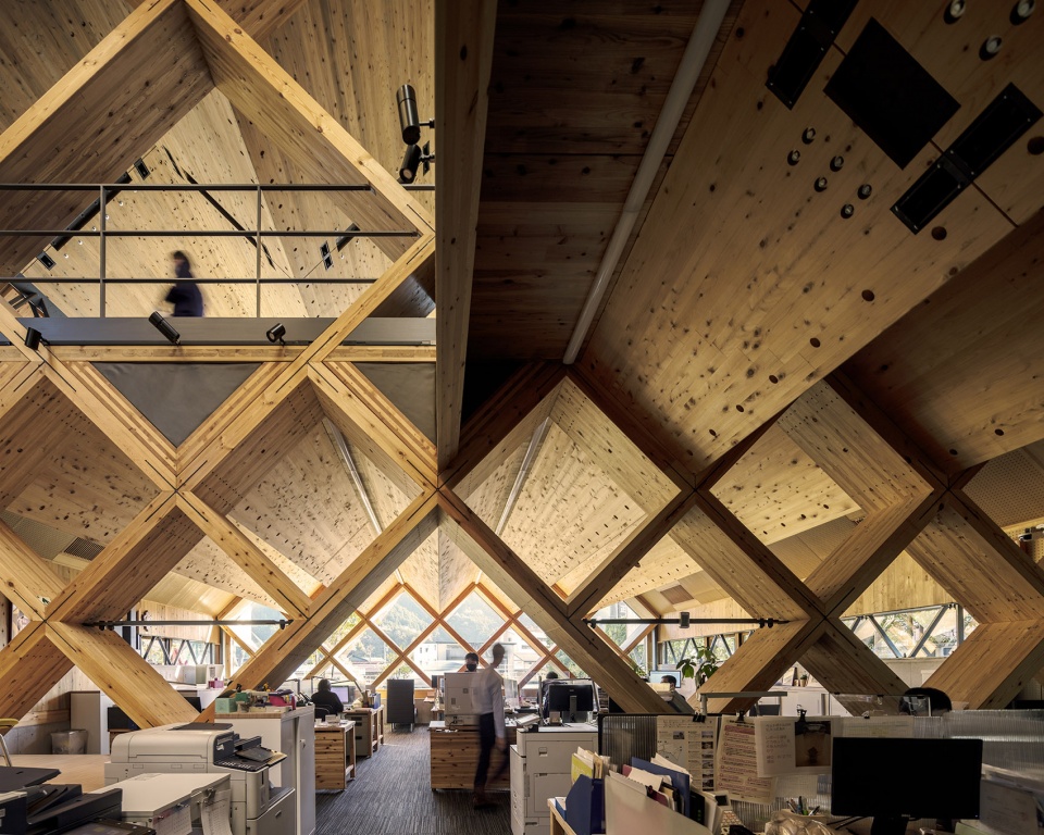 meiken lamwood corp head office by nks2 architects