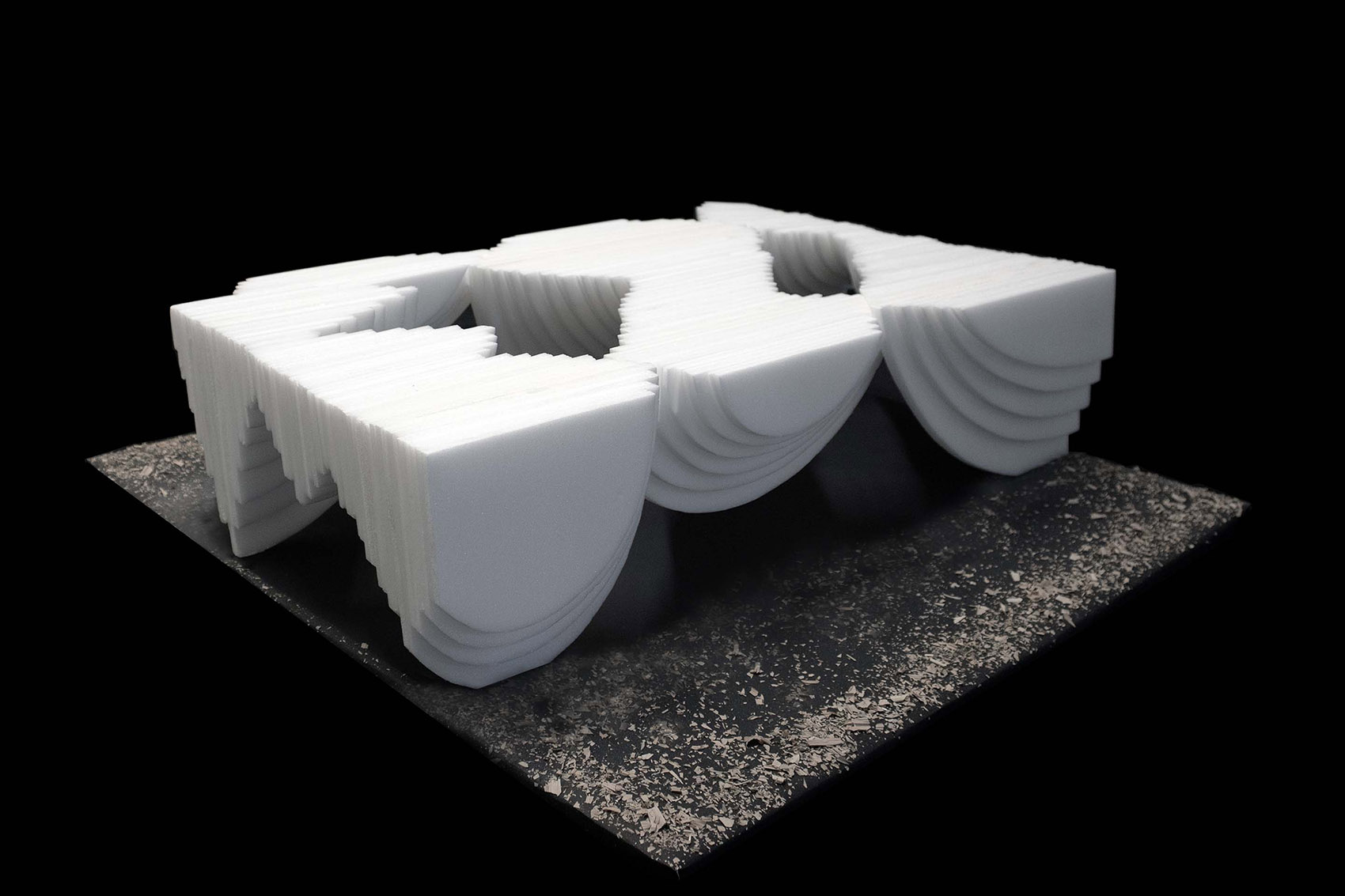aluminum grotto and public ground by has design and research