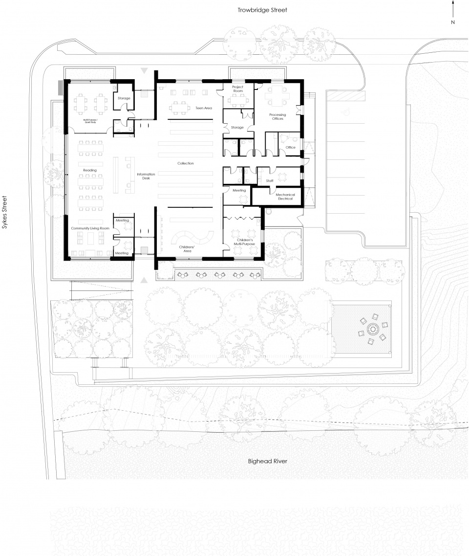 meaford public library by lga architectural partners