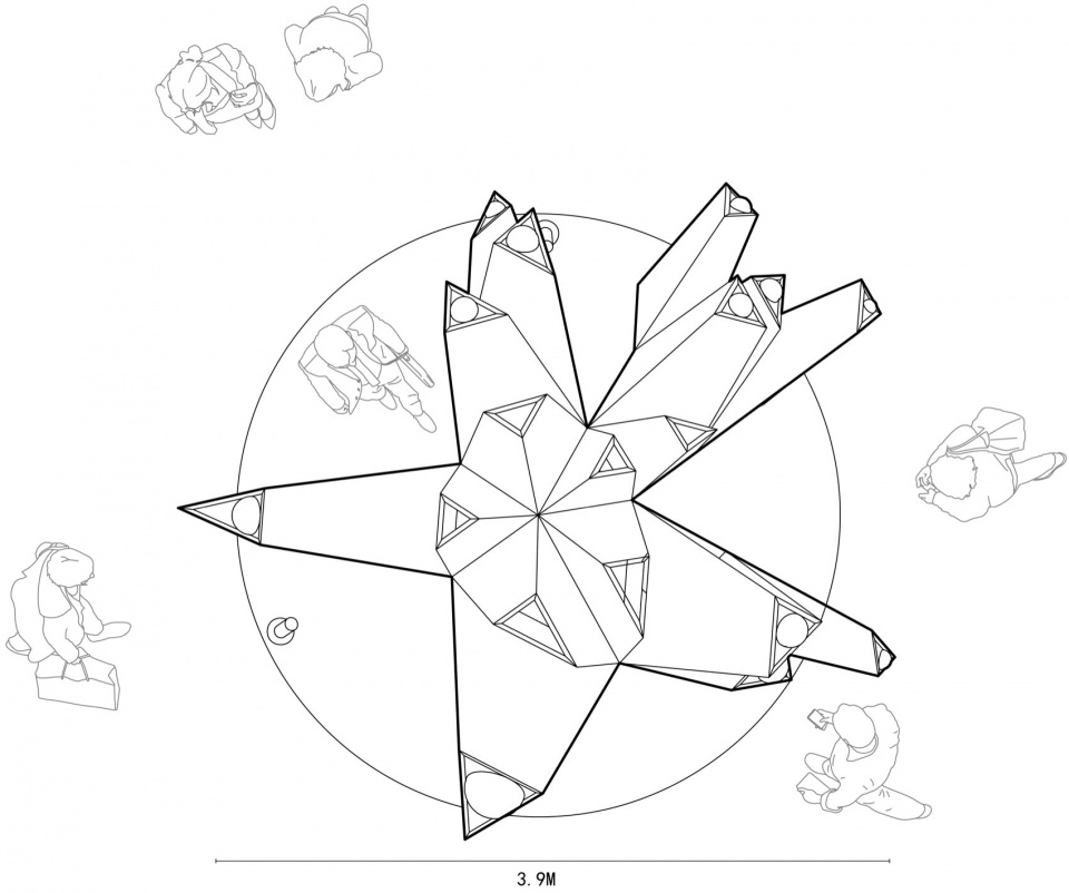 City Kaleidoscope Mirror Flower Fate