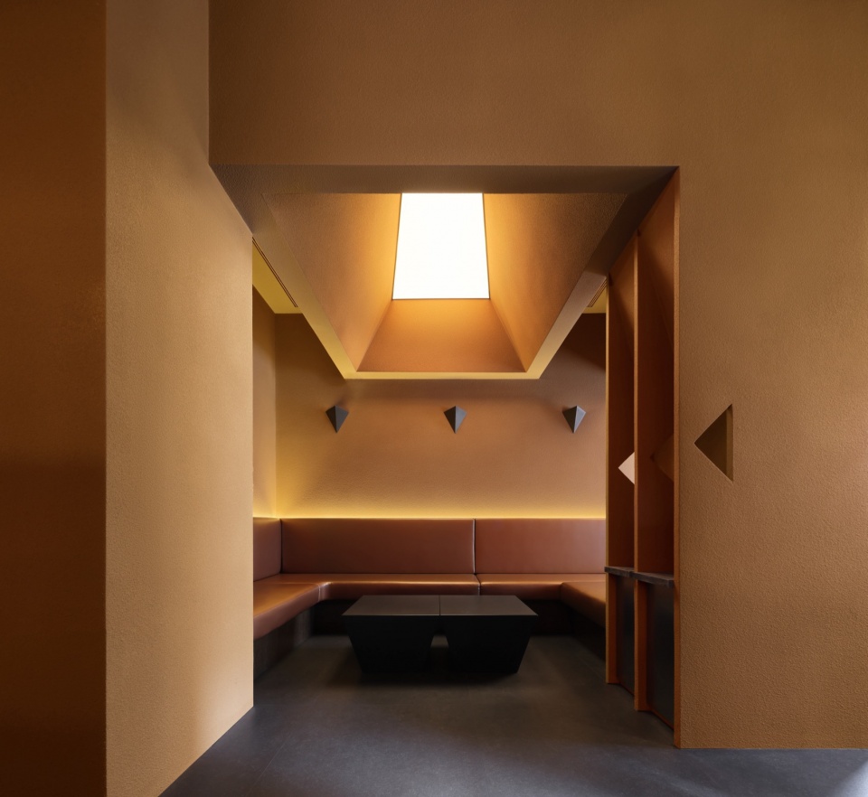 卡座区域 Booth seat area origami bar by tens atelier