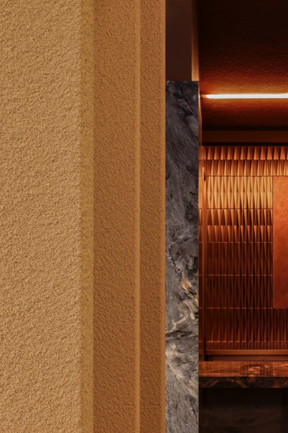 材质细节 Material details origami bar by tens atelier