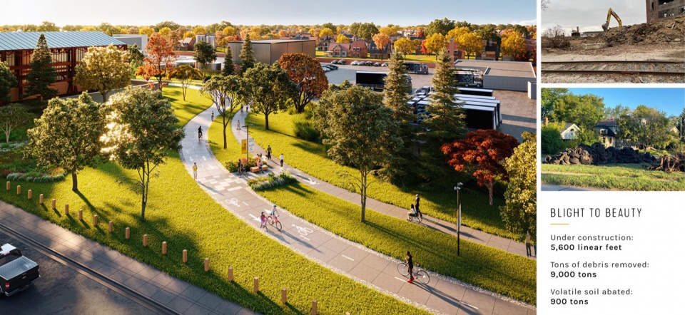 2023 ASLA Joe Louis Greenway Framework Plan by SmithGroup