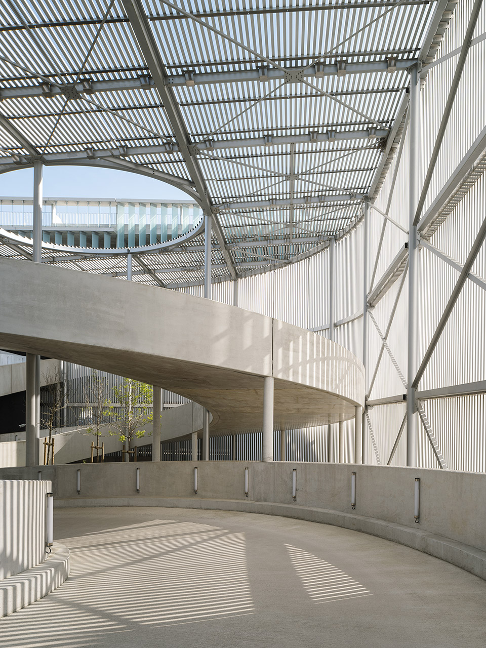 park and ride and bus station by ateliers o s architectes