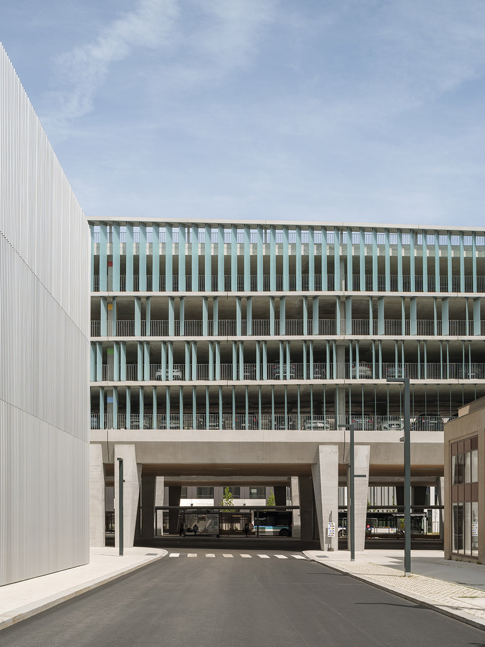 park and ride and bus station by ateliers o s architectes