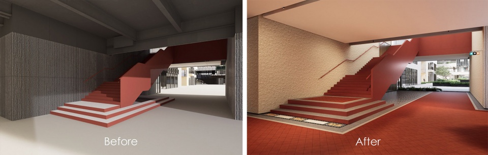 Columbia Circle Phase II Architectural Refinement Gray Space Interior and Guide System by XU Studio 拷贝