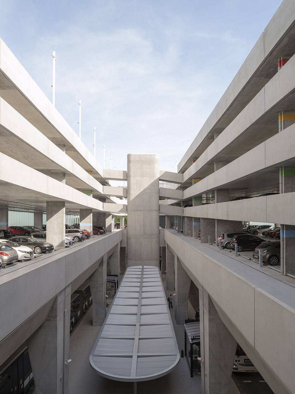 park and ride and bus station by ateliers o s architectes
