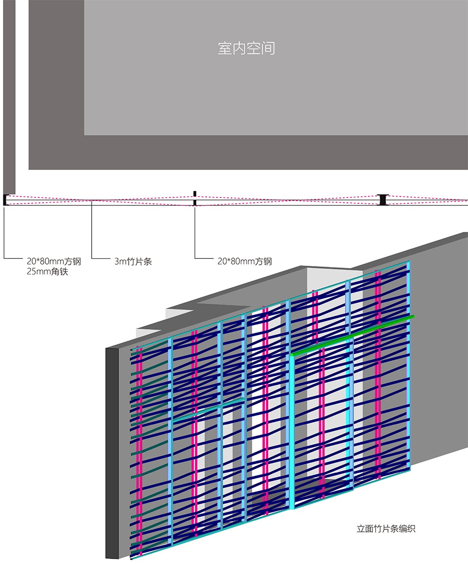 外立面编织分析,facade weaving analysis diagram©礽建筑关念工斯