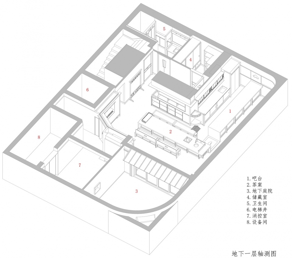 地下一层轴测图 a song garden quintet