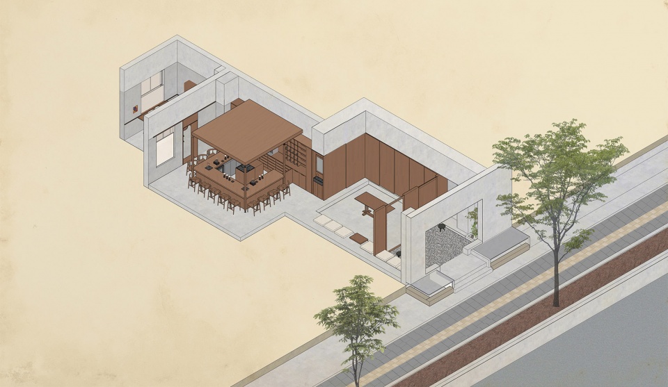 kafe kawa bar akanegumo by ma zhicheng
