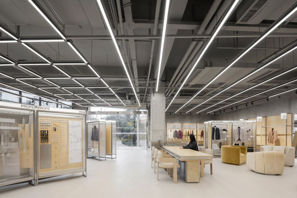 an experimental store featuring an editable display system by greater dog architects