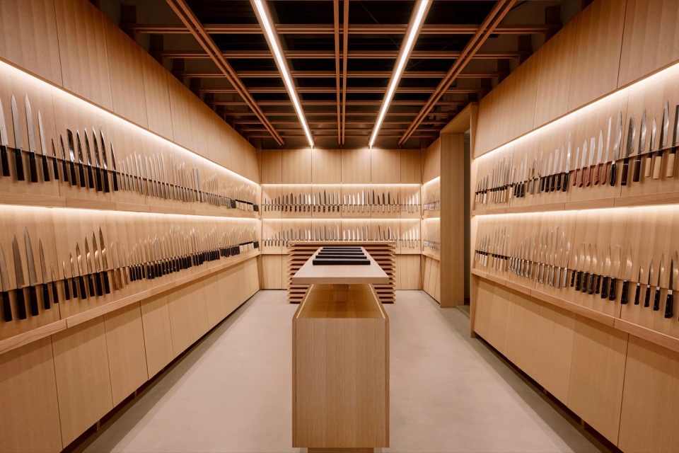 tojiro knife gallery osaka by katata yoshihito design