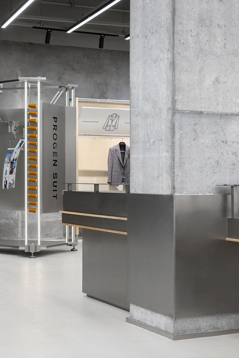 an experimental store featuring an editable display system by greater dog architects