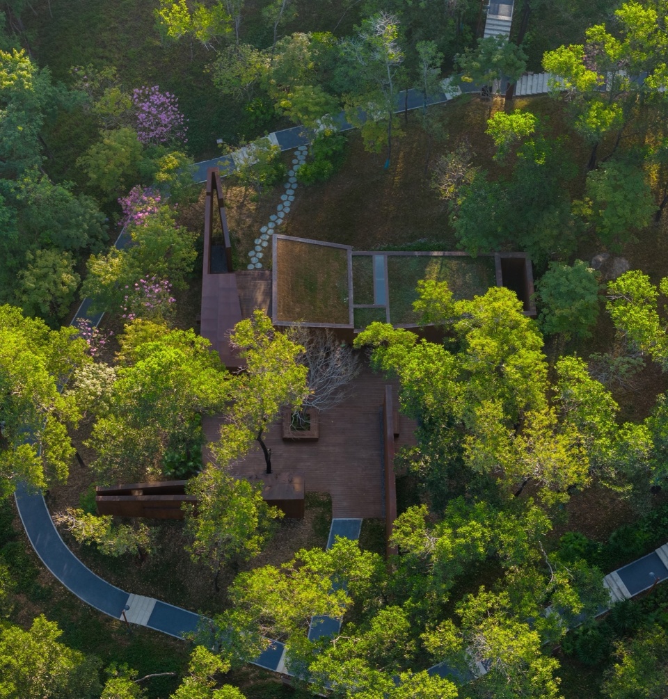 Qiaochengbei Park Visitor Center China by ATELIER XI