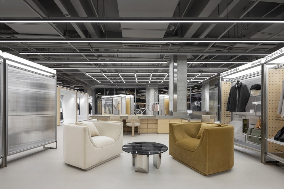 an experimental store featuring an editable display system by greater dog architects