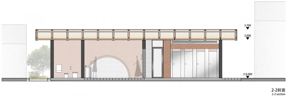 Red Brick Public Toilet on Liuba Old Street by Shulin Architecture