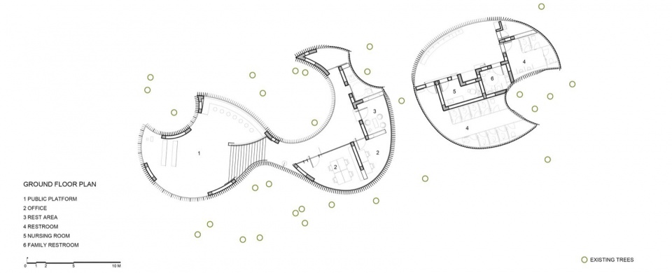 Qiaochengbei Park Visitor Center China by ATELIER XI