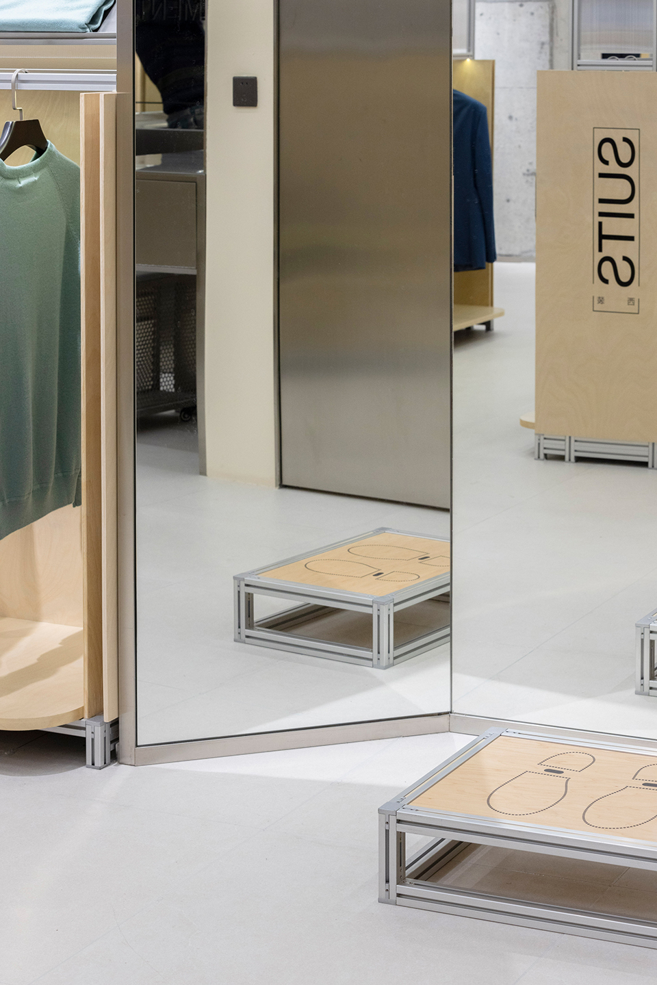 an experimental store featuring an editable display system by greater dog architects