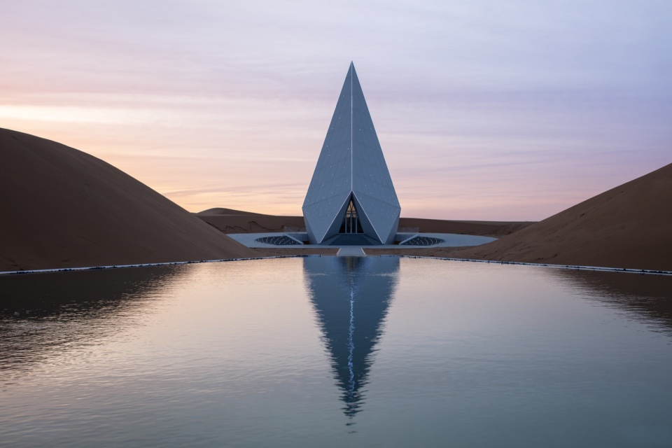 ZhongWei Desert Diamond Hotel by SHUISHI Micron Architects