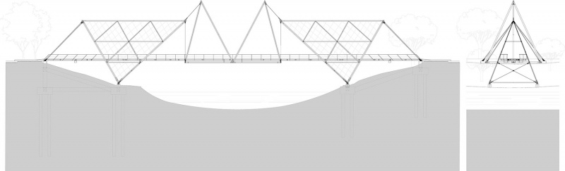unarchitecte edenland pedestrian bridge in luxelakes by unarchitecte