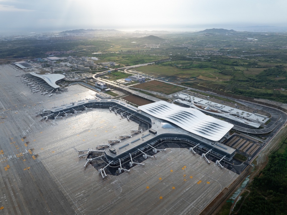 Yantai Penglai International Airport Terminal 2 China by CSWADI Aedas Shanghai New Era Airport Design and Research Institute