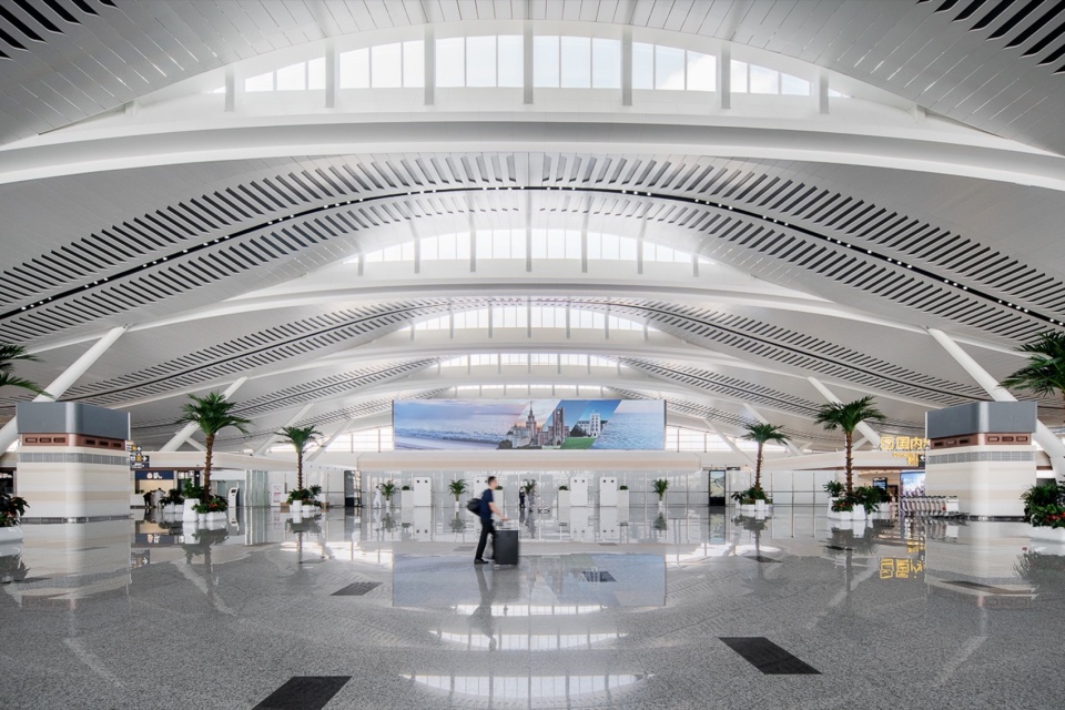 Yantai Penglai International Airport Terminal 2 China by CSWADI Aedas Shanghai New Era Airport Design and Research Institute