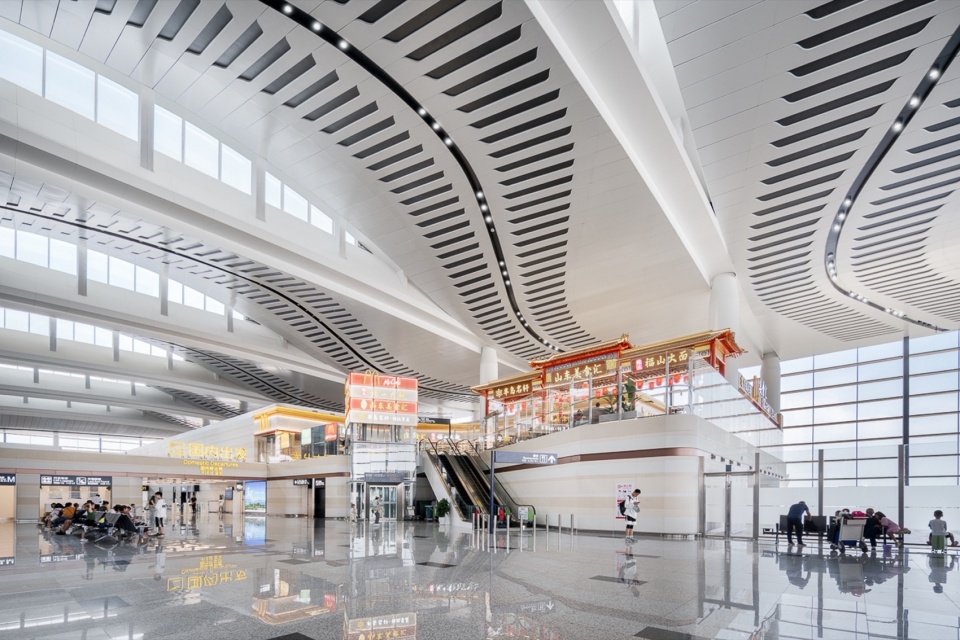Yantai Penglai International Airport Terminal 2 China by CSWADI Aedas Shanghai New Era Airport Design and Research Institute