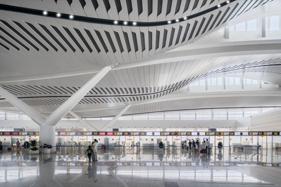Yantai Penglai International Airport Terminal 2 China by CSWADI Aedas Shanghai New Era Airport Design and Research Institute