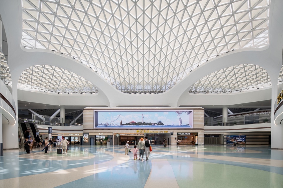 Yantai Penglai International Airport Terminal 2 China by CSWADI Aedas Shanghai New Era Airport Design and Research Institute
