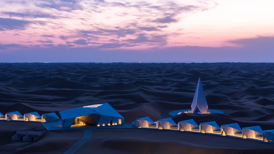 ZhongWei Desert Diamond Hotel by SHUISHI Micron Architects