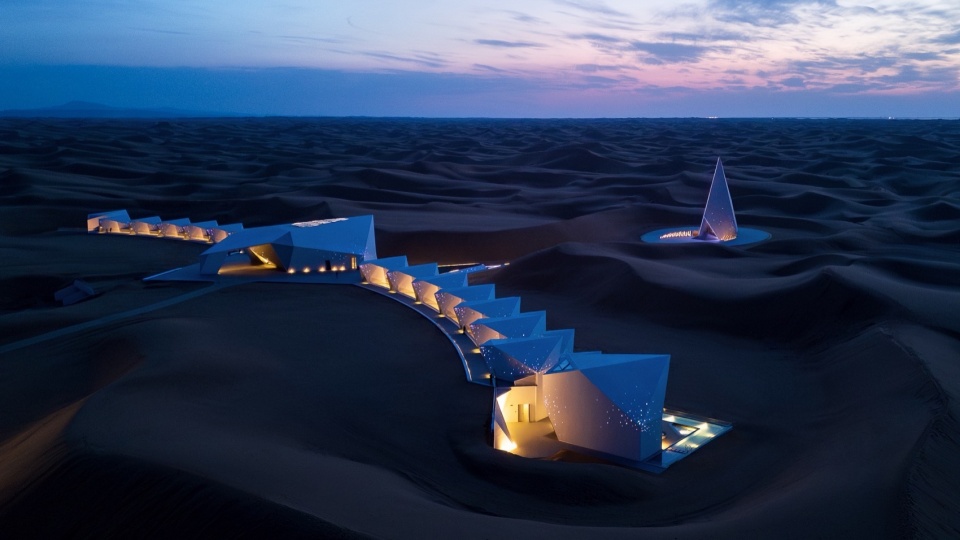 ZhongWei Desert Diamond Hotel by SHUISHI Micron Architects