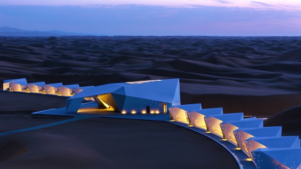 ZhongWei Desert Diamond Hotel by SHUISHI Micron Architects