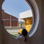 The kindergarten next to the old warehouses by URBANUS