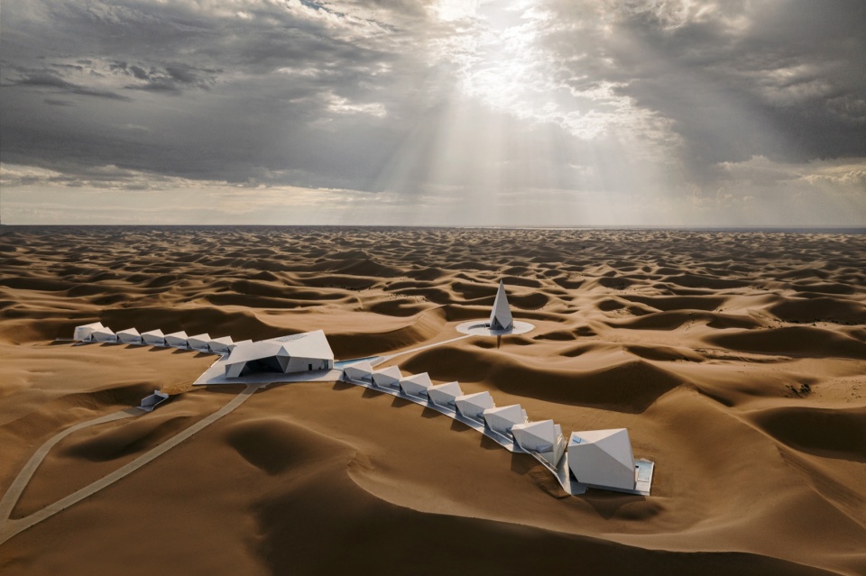 ZhongWei Desert Diamond Hotel by SHUISHI Micron Architects
