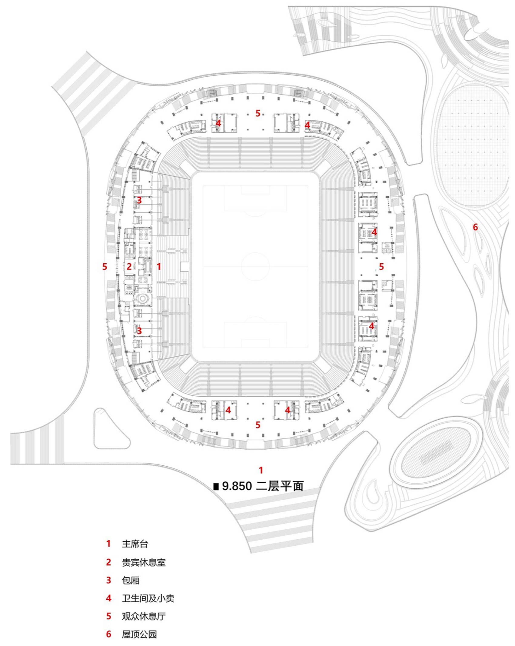 qingdao youth football stadium by cswadi