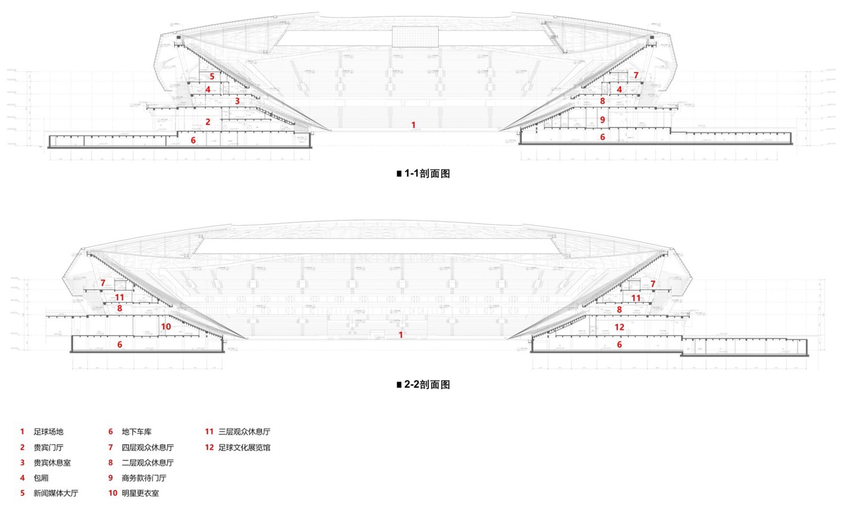 qingdao youth football stadium by cswadi