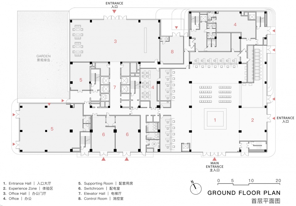 Ground Floor Plan 首层平面图©UAD
