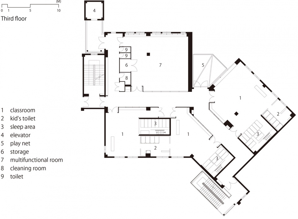 third floor wdb kindergarten by hibinosekkei