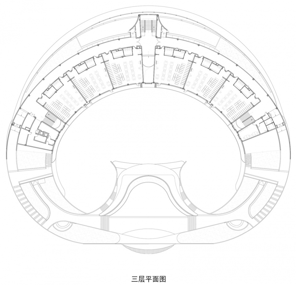 三层平面图©筑境设计 central kindergarten