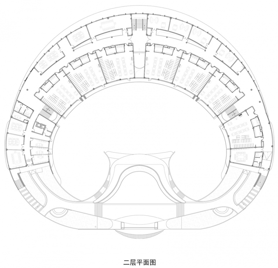 二层平面图©筑境设计 central kindergarten