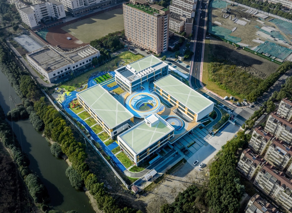 幼儿园实景鸟瞰© 张超 ingyuan kindergarten